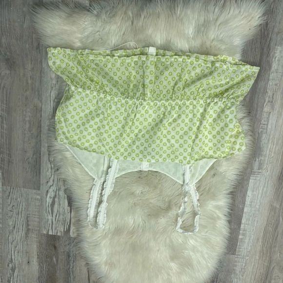 Modcloth Darling for the Prairie Peplum Tank Top eyelet green white Sz 3x - Picture 8 of 11